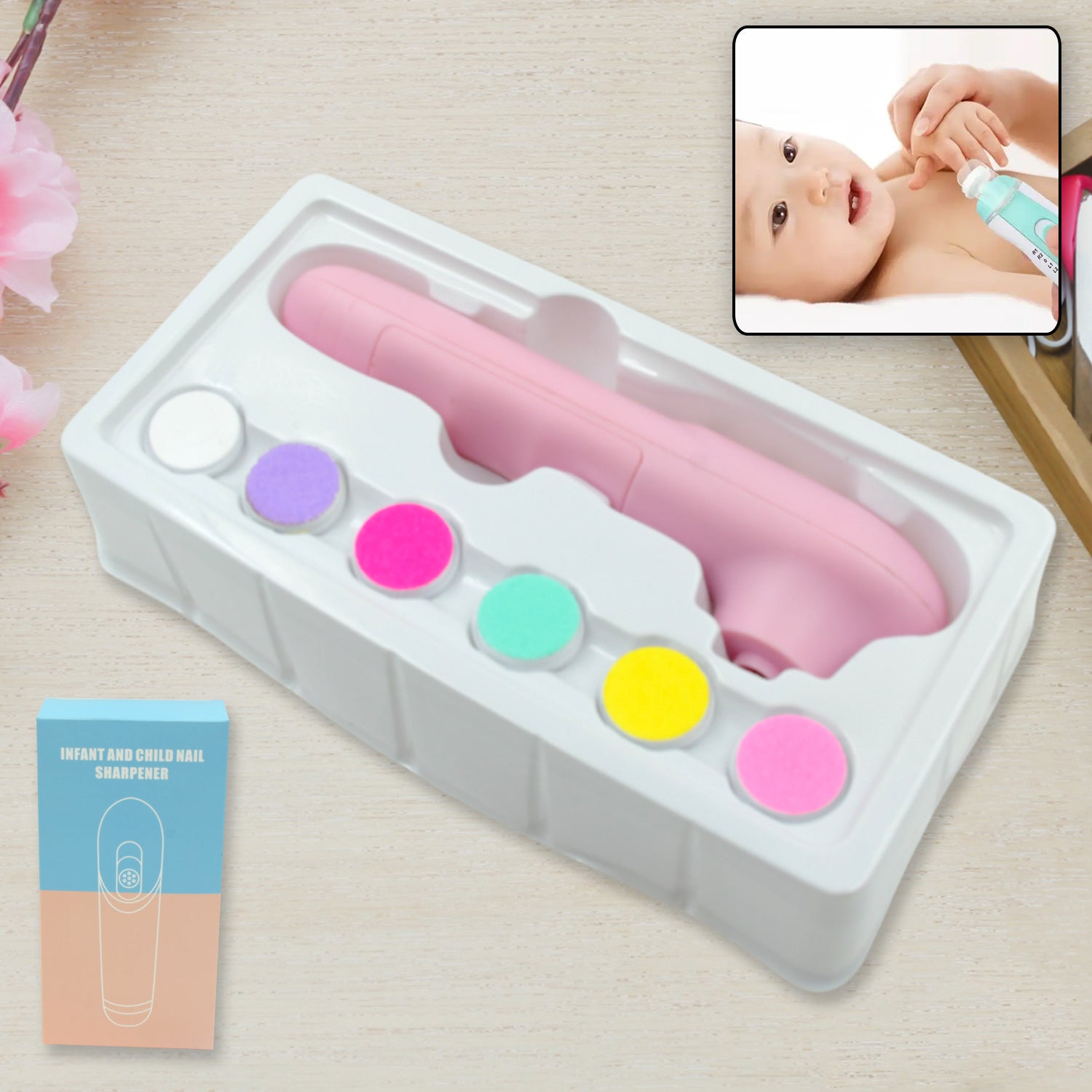 0350 6 in1 Electric Manicure Nail Sharpener for Babies and Children Baby Nail Cutter Manicure with 6 Grinding Heads, Electric Baby Nail File Electric Nail Clipper Toddler Nail Scissors Dropshipping 0350 6 in1 Electric Manicure Nail Sharpener for Babies and Children Baby Nail Cutter Manicure with 6 Grinding Heads, Electric Baby Nail File Electric Nail Clipper Toddler Nail Scissors Dropshipping
